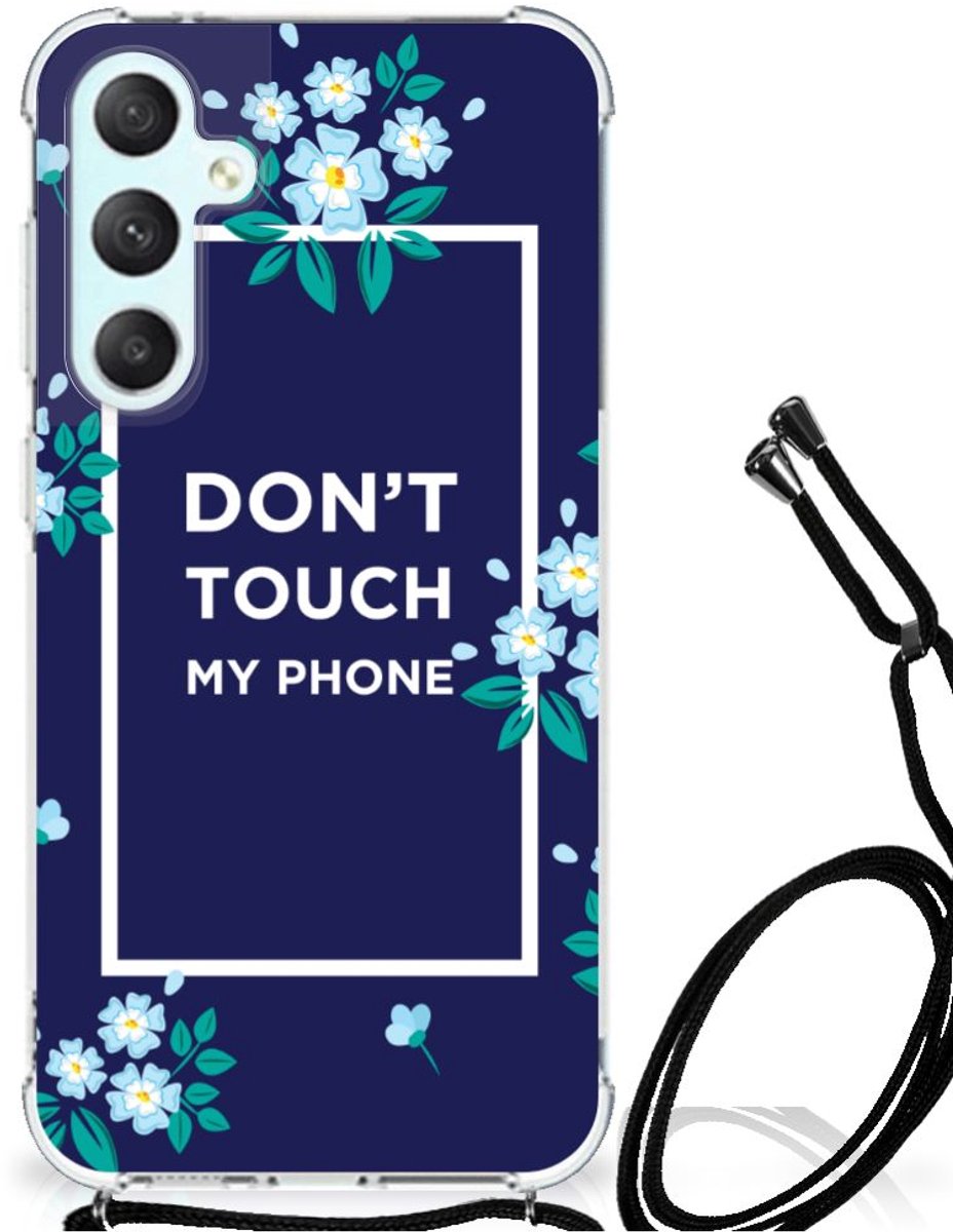 Samsung Galaxy S23 FE Anti Shock Case Flowers Blue DTMP