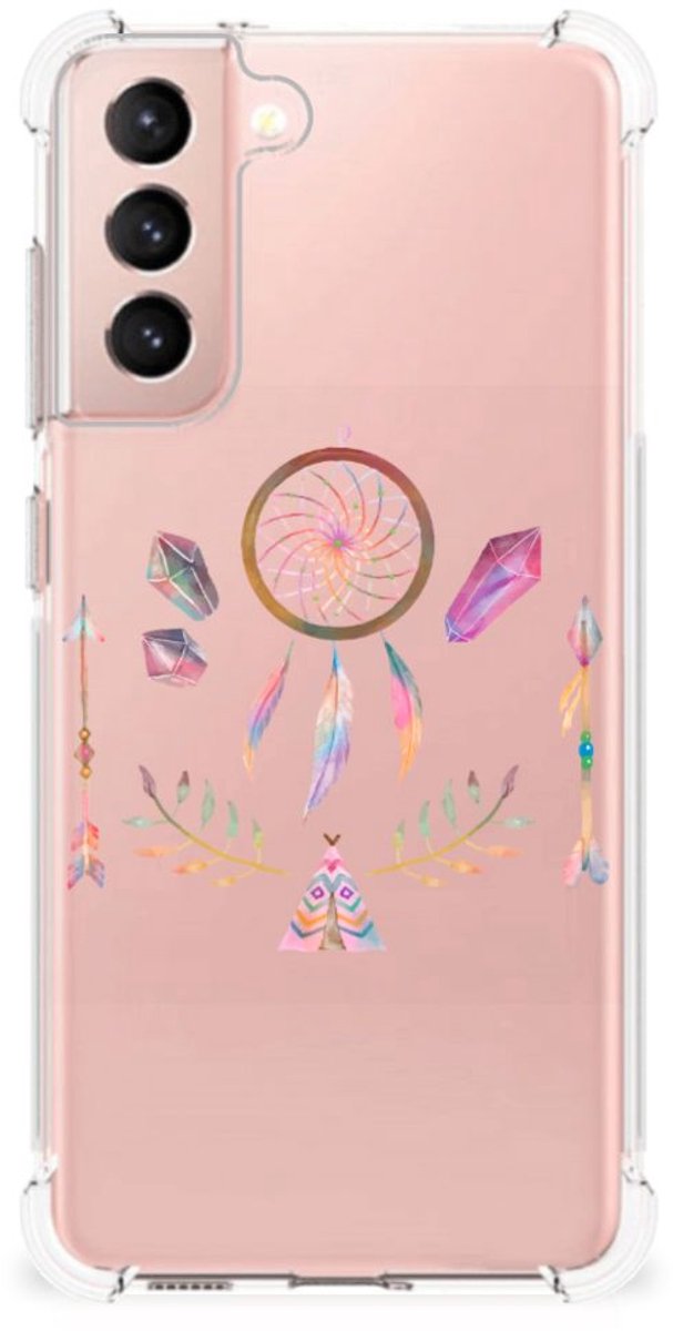 Samsung Galaxy S21 FE Stevig Bumper Hoesje Boho Dreamcatcher
