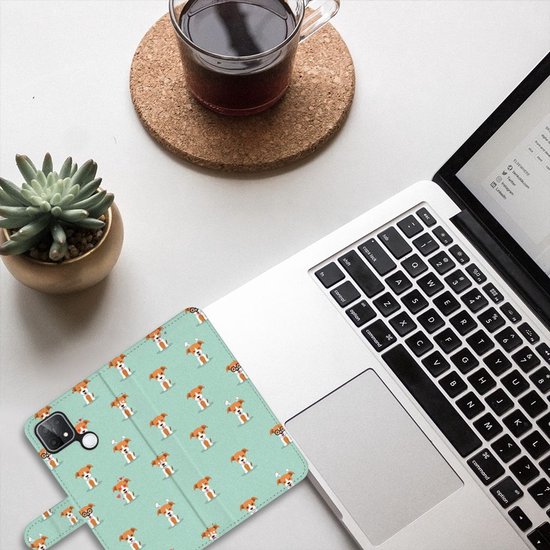 Étui pour Smartphone OPPO A15 Bookcase Pups