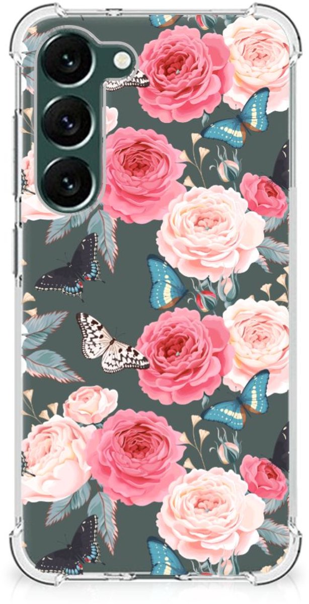 Samsung Galaxy S23 Plus Case Butterfly Roses
