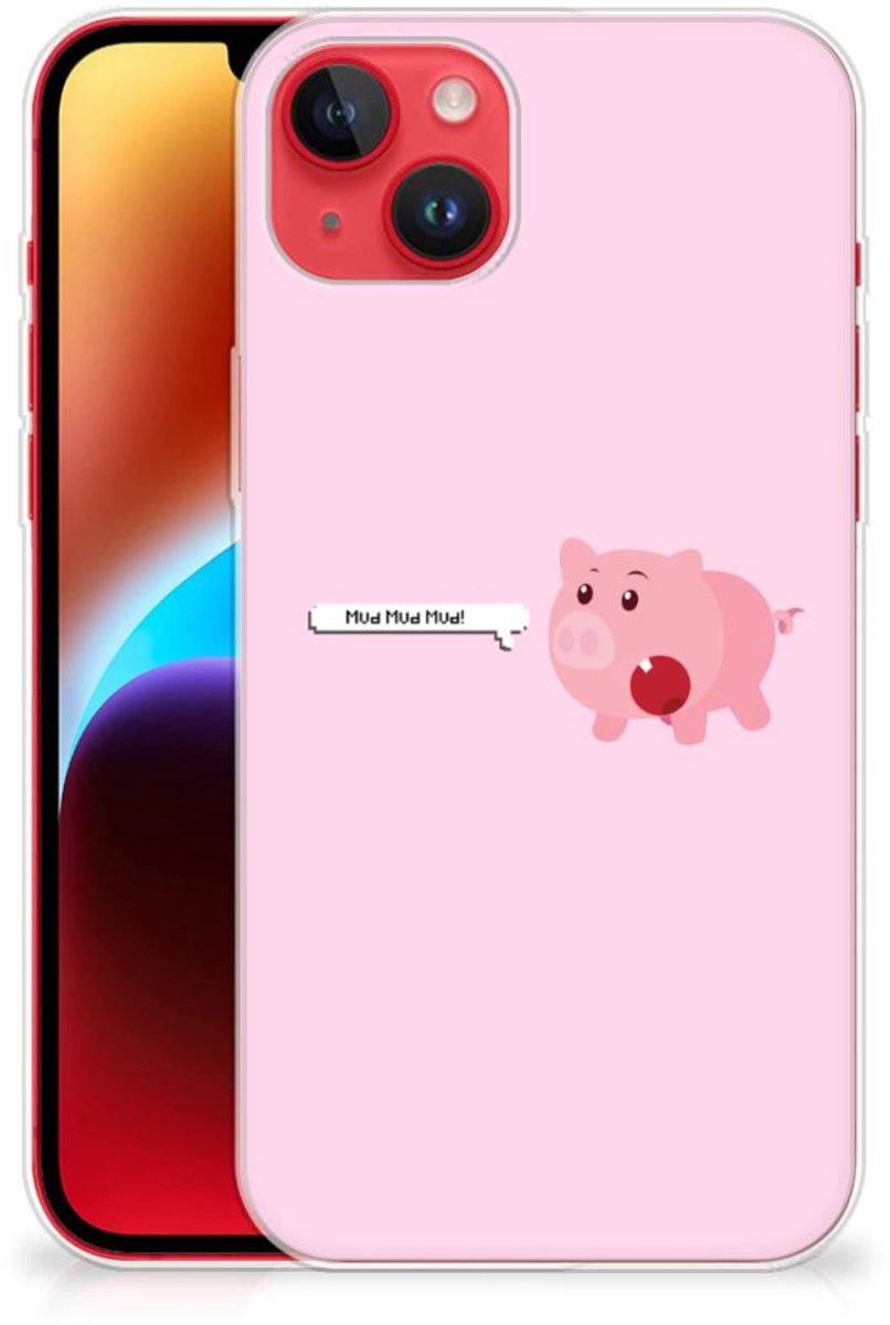 iPhone 14 Plus Telefoonhoesje met Naam Pig Mud