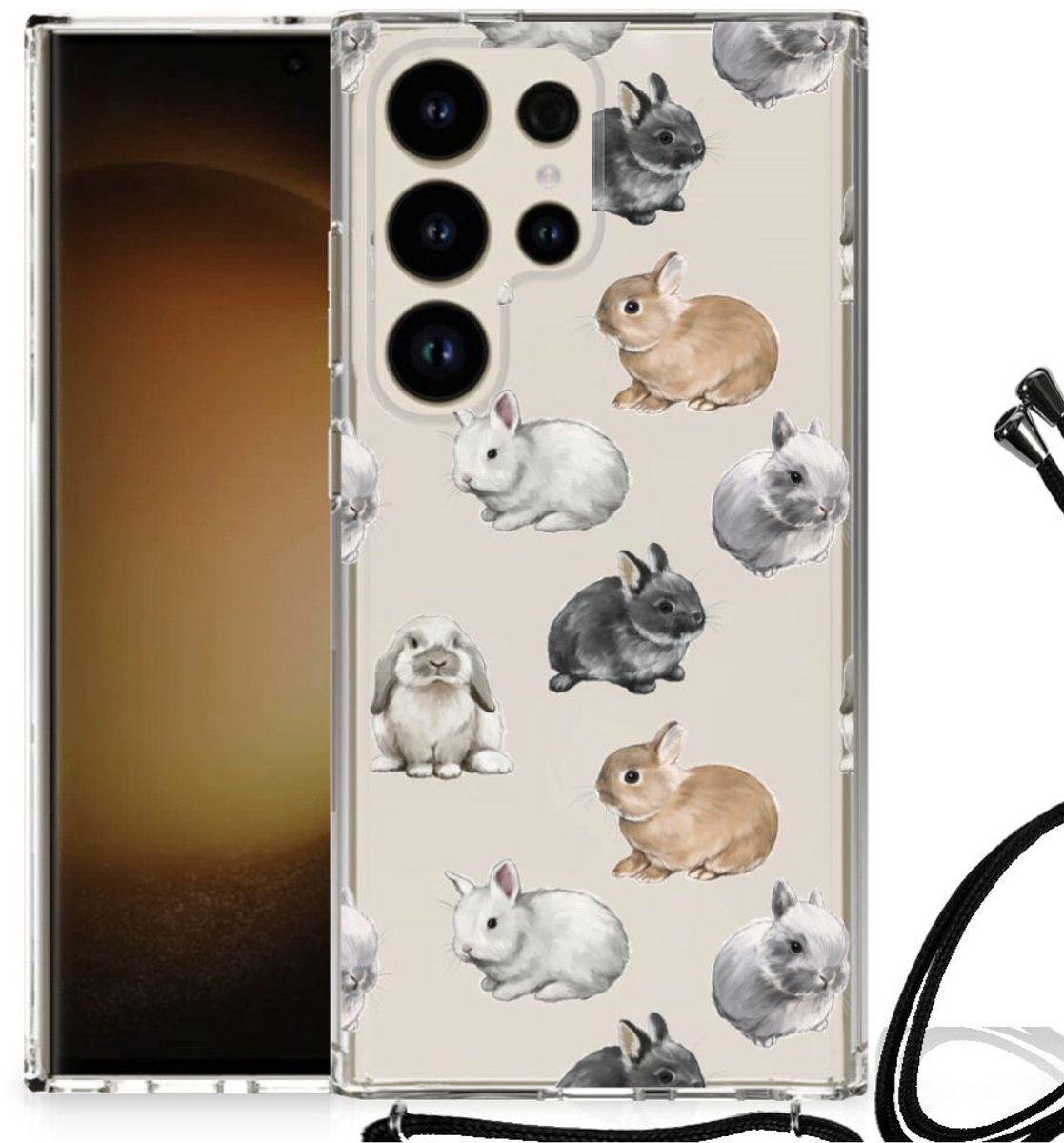 Case Anti-shock voor Samsung Galaxy S24 Ultra Konijntjes