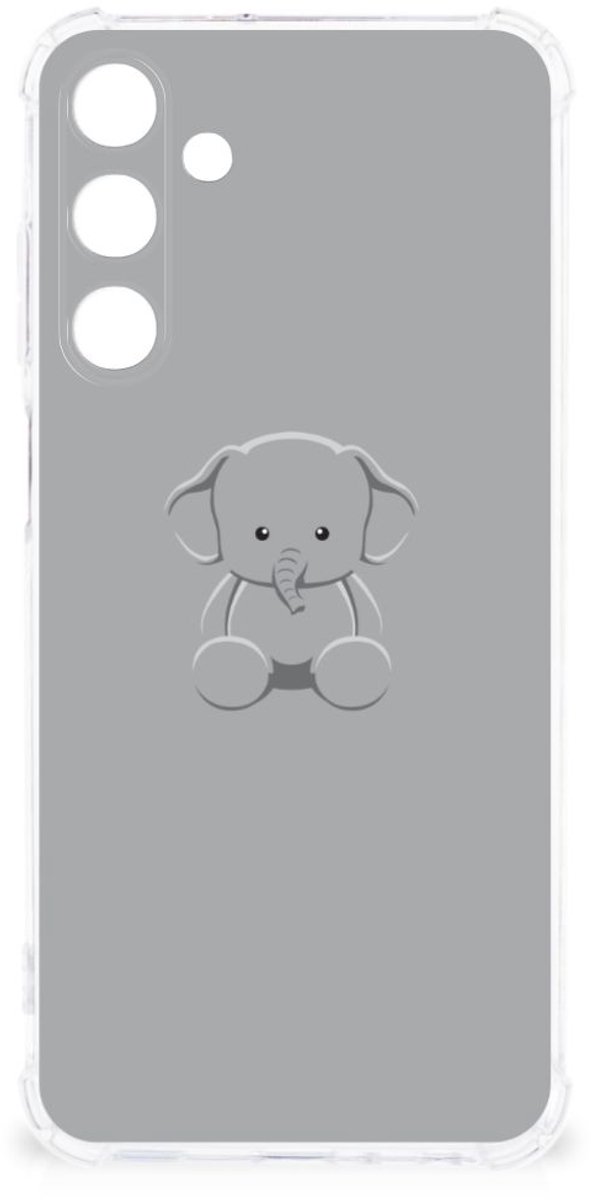 Samsung Galaxy A25 Stevig Bumper Hoesje Grijs Baby Olifant