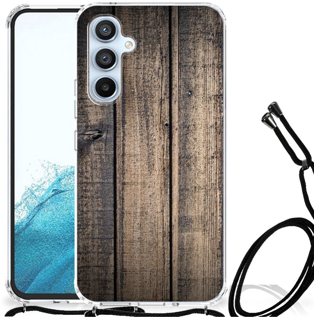 Samsung Galaxy A54 5G Stevig Telefoonhoesje Steigerhout