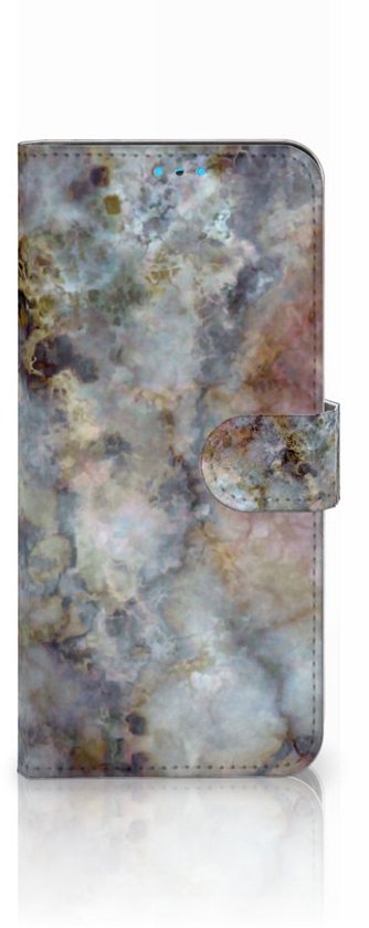 Coque pour téléphone portable Xiaomi Redmi 10 | Couverture de livre Redmi Note 11 4G Grijs marbre