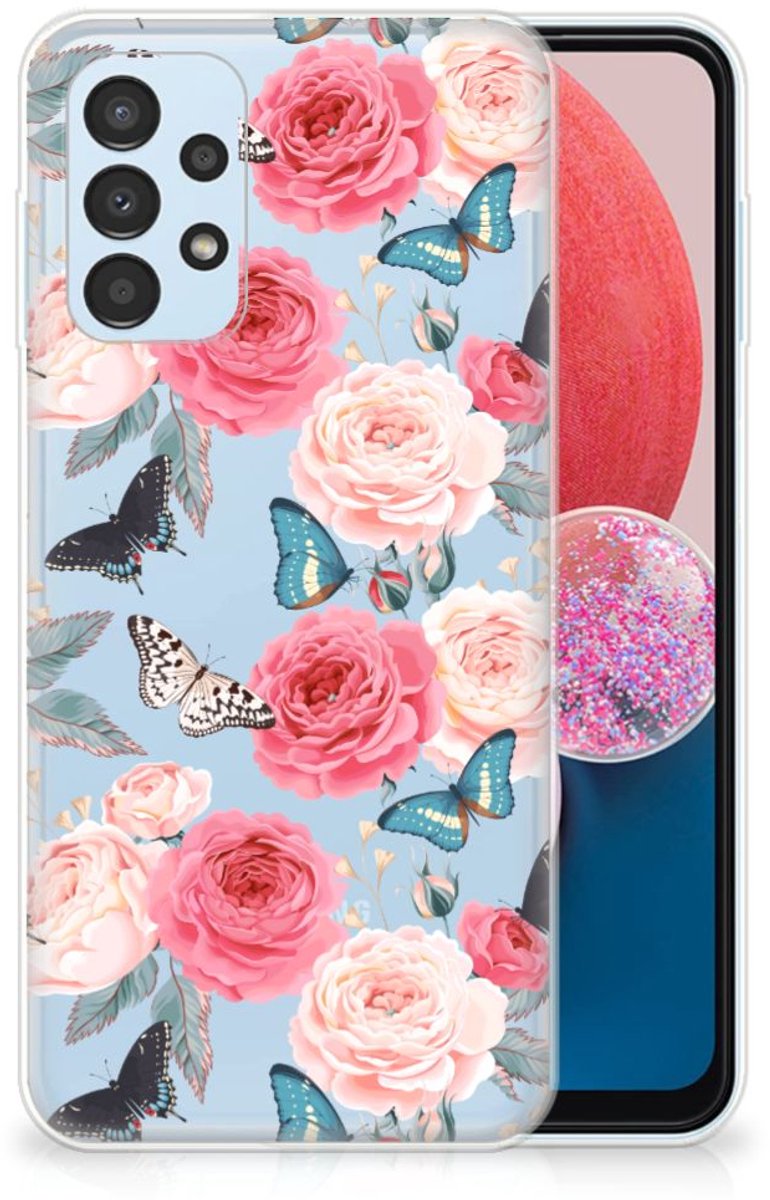 Samsung Galaxy A13 4G TPU Case Butterfly Roses
