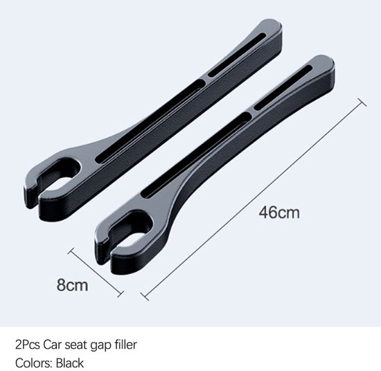 2 stuks - Autostoel Gap Filler Opbergtas met Telefoonhouder - Anti-Val Autostoel Gap Filler - Auto Zijstoel Gap Filler -Vulmiddel voor autostoelopeningen - Essentiële Auto Accessoires - Zwart van Merkloos — afbeelding 2