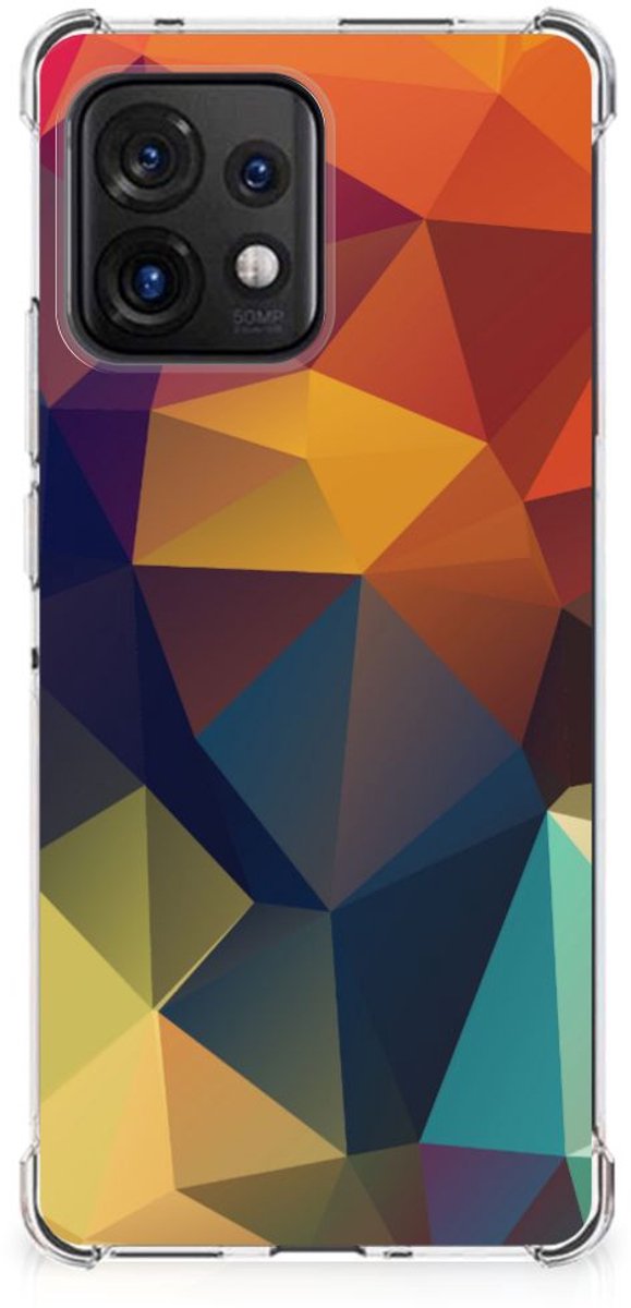 TPU Case Anti-Shock voor Motorola Edge 40 Pro Shockproof Case Polygon Color