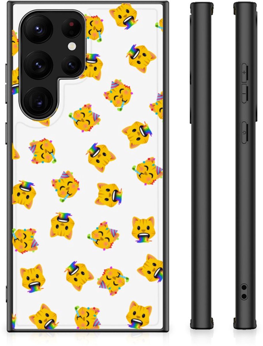 Back Case voor Samsung Galaxy S23 Ultra Katten Emojis