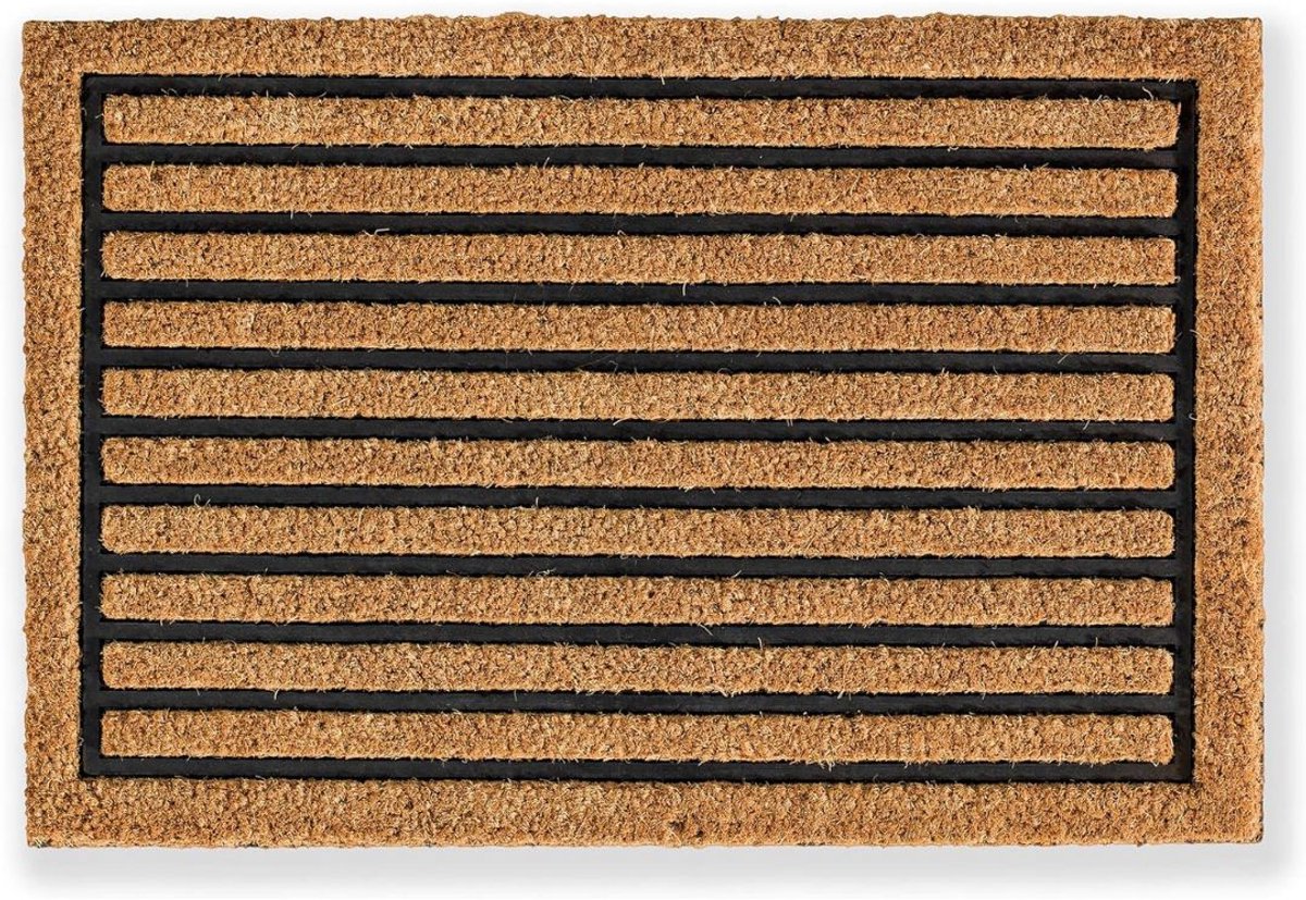 VELTRR® Borstelmat Voor Buiten – Voetenveger Van Kokusrubber – Deurmat Binnen Antislip