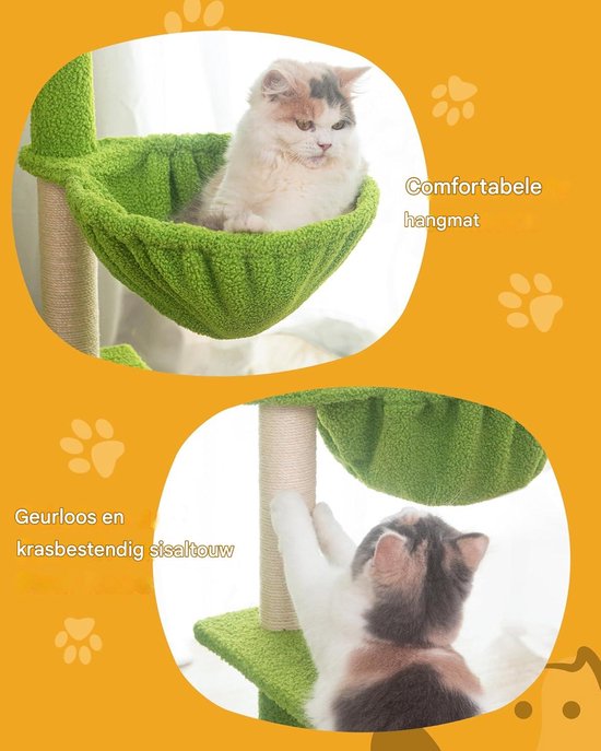 Hzuaneri Kat Krabpaal, 180 cm Hoge Kattenboom, met 7 Laag Multi Functie Speelplaats voor Katten, Dubbele Holtes, en Drie Uitzicht Platforms, Geschikt voor Meerdere Katten, Donkergrijs MS18018SG