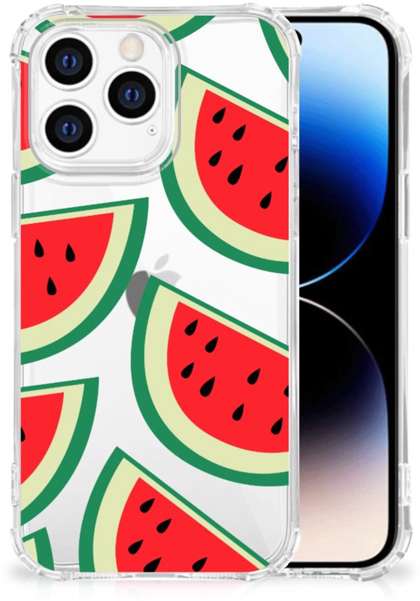 TPU Case Anti-Shock voor iPhone 14 Pro Beschermhoes Watermelons