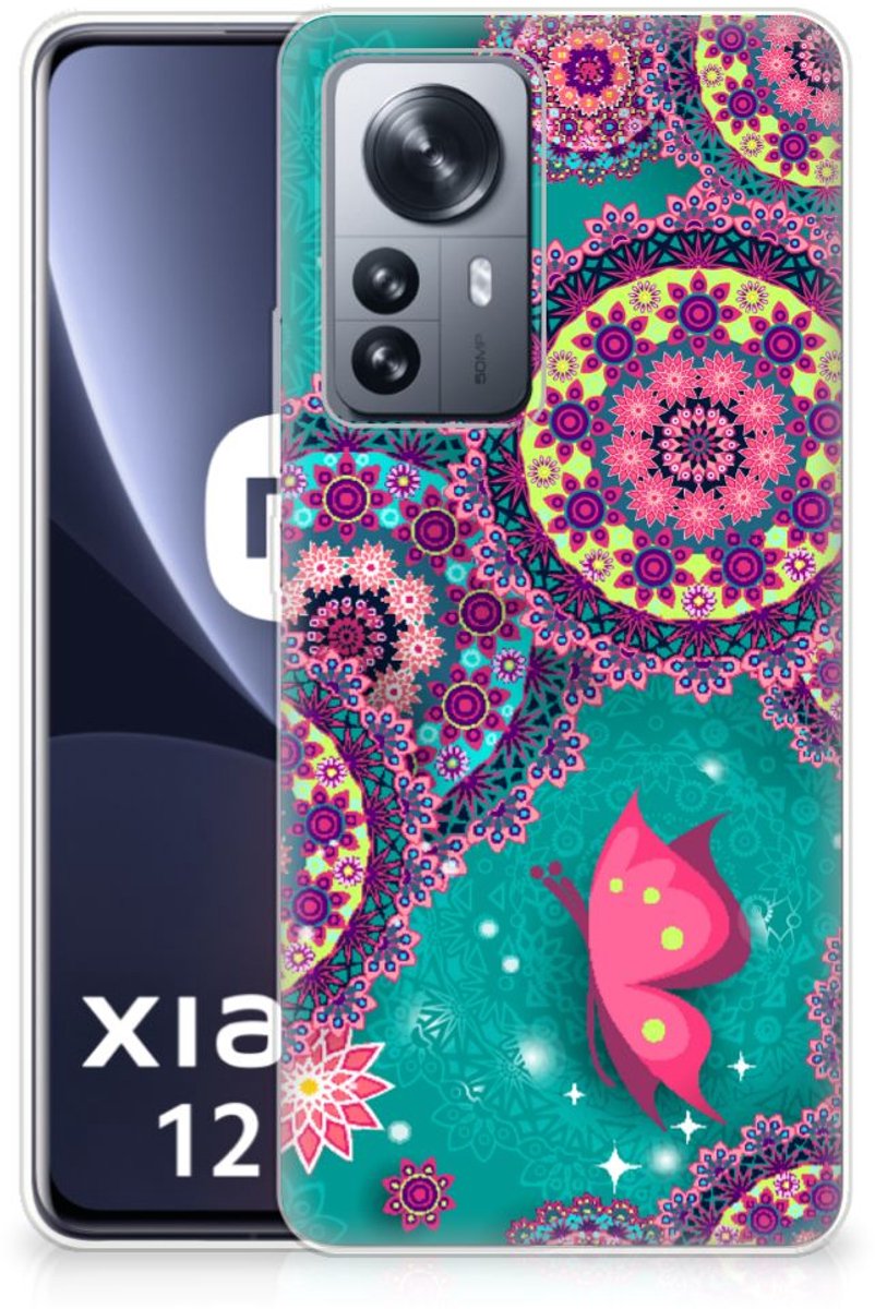 Xiaomi 12 Pro Hoesje maken Cirkels en Vlinders