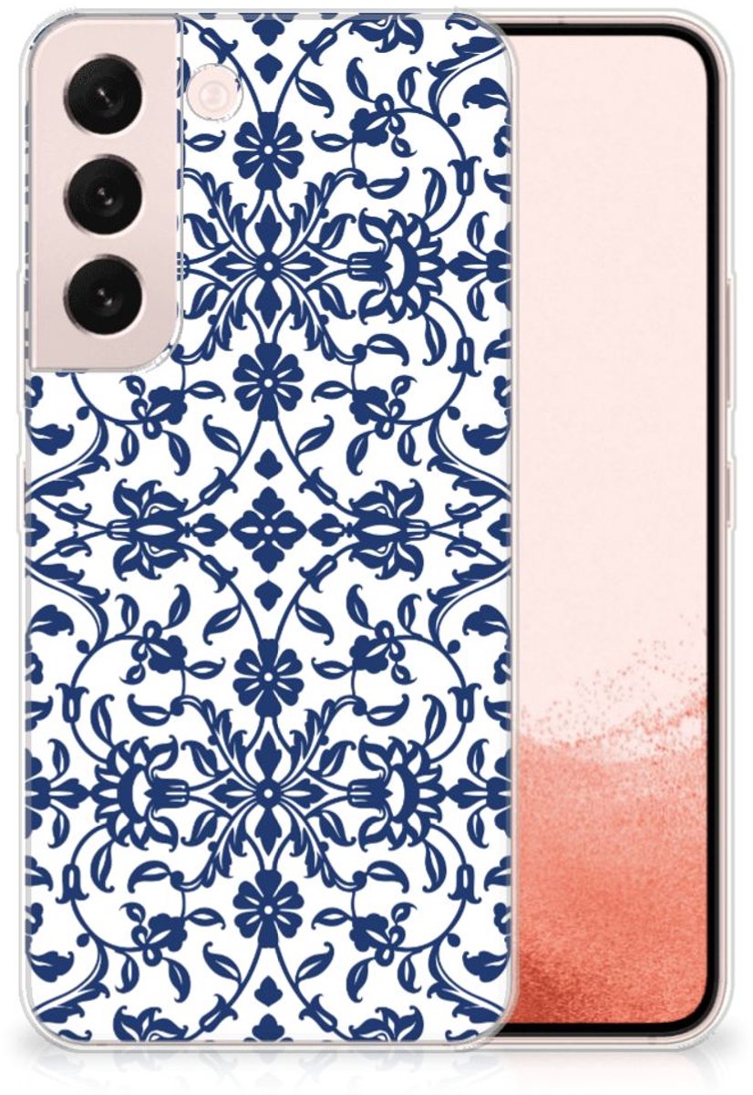 Samsung Galaxy S22 TPU Case Flower Blue