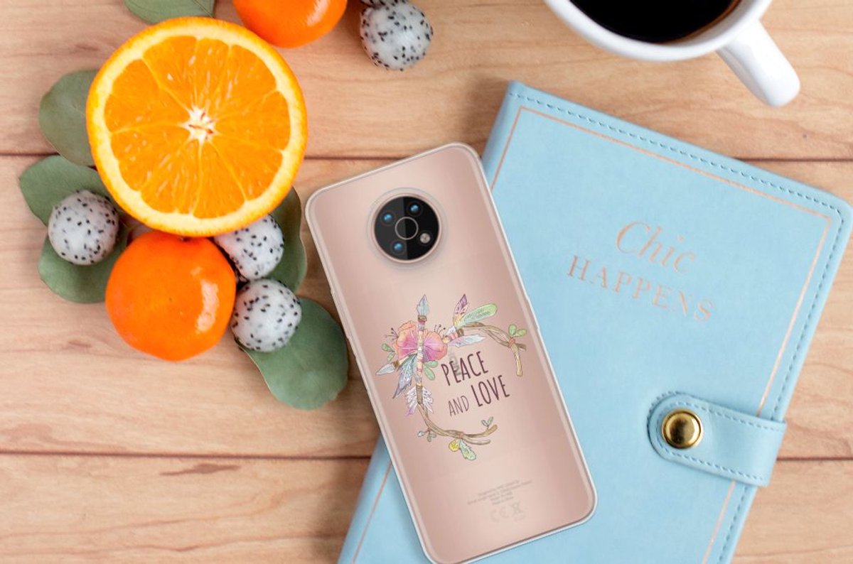 Nokia G50 Telefoonhoesje met Naam Boho Text