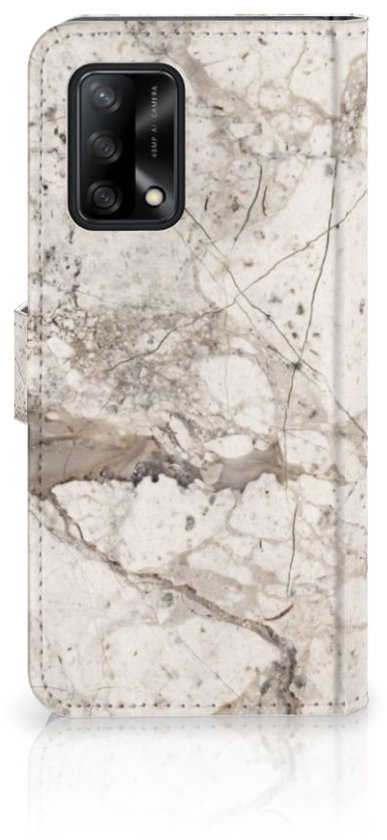 Étui pour téléphone Folder OPPO A74 4G Marbre Beige
