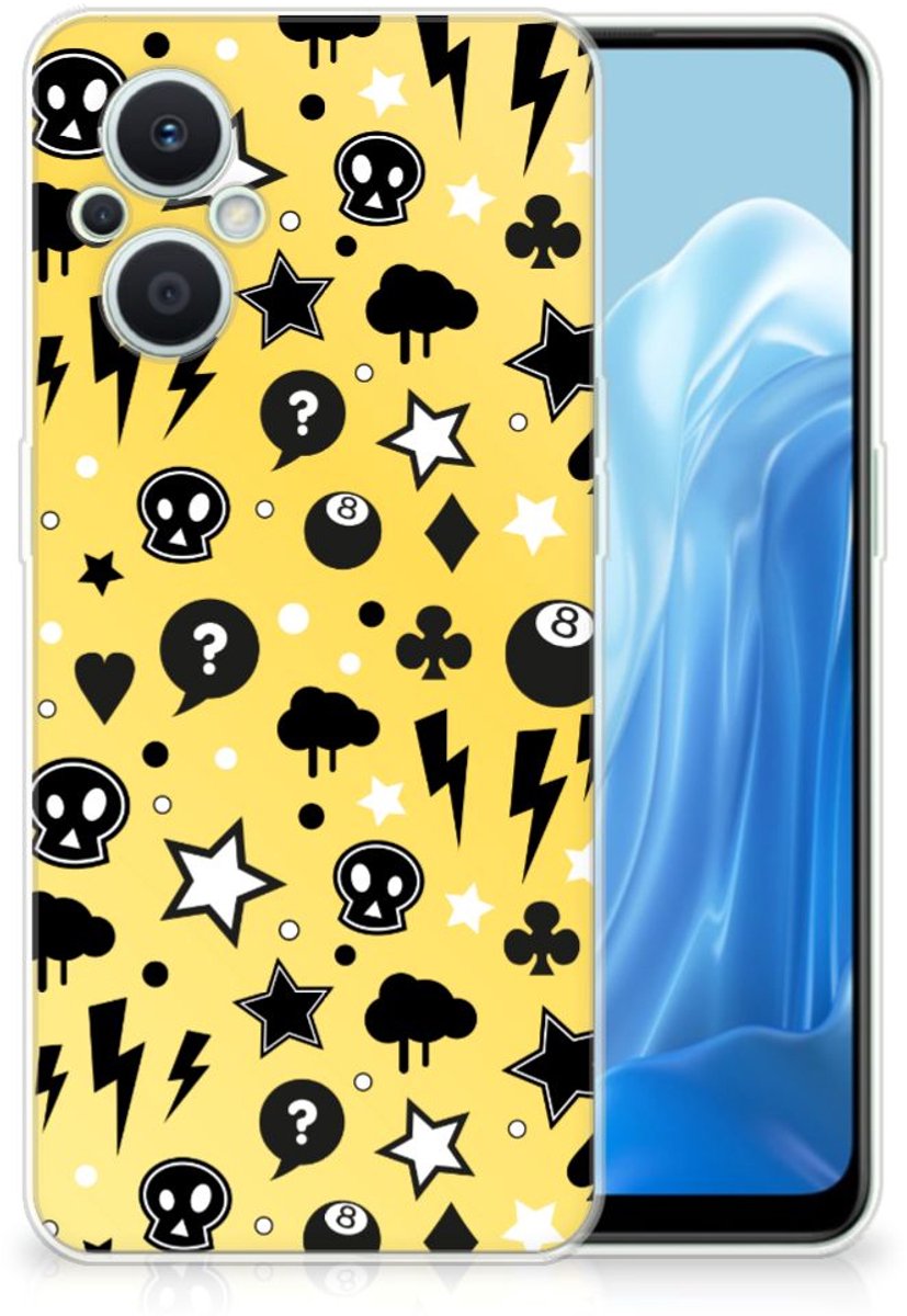 Silicone Back Case OPPO Reno8 Lite Punk Geel