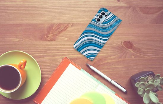 Étui OPPO Find X3 Lite Étui Livre Vagues Blauw
