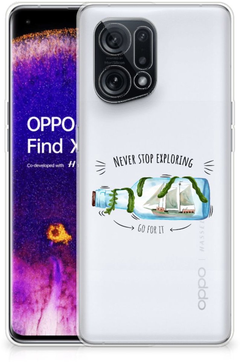OPPO Find X5 Telefoonhoesje met Naam Boho Bottle