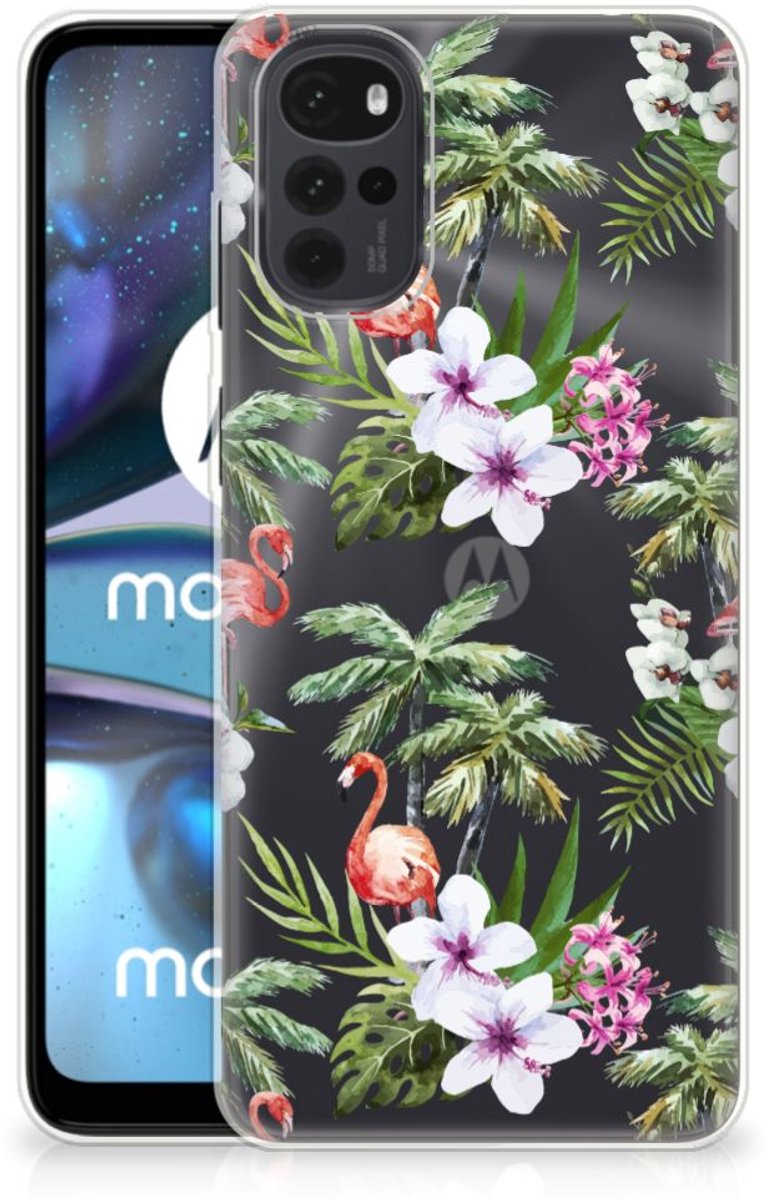 Motorola Moto G22 TPU Hoesje Flamingo Palms