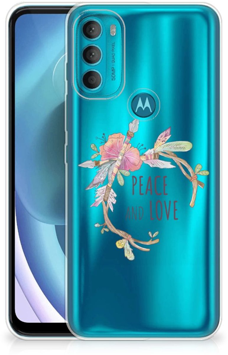 Motorola Moto G71 5G Telefoonhoesje met Naam Boho Text