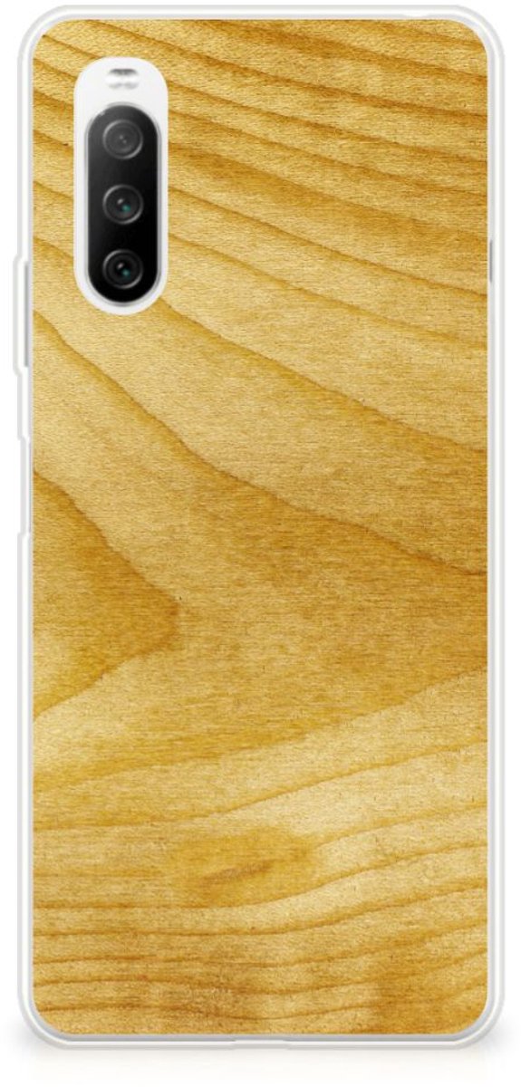 Sony Xperia 10 III Bumper Hoesje Licht Hout