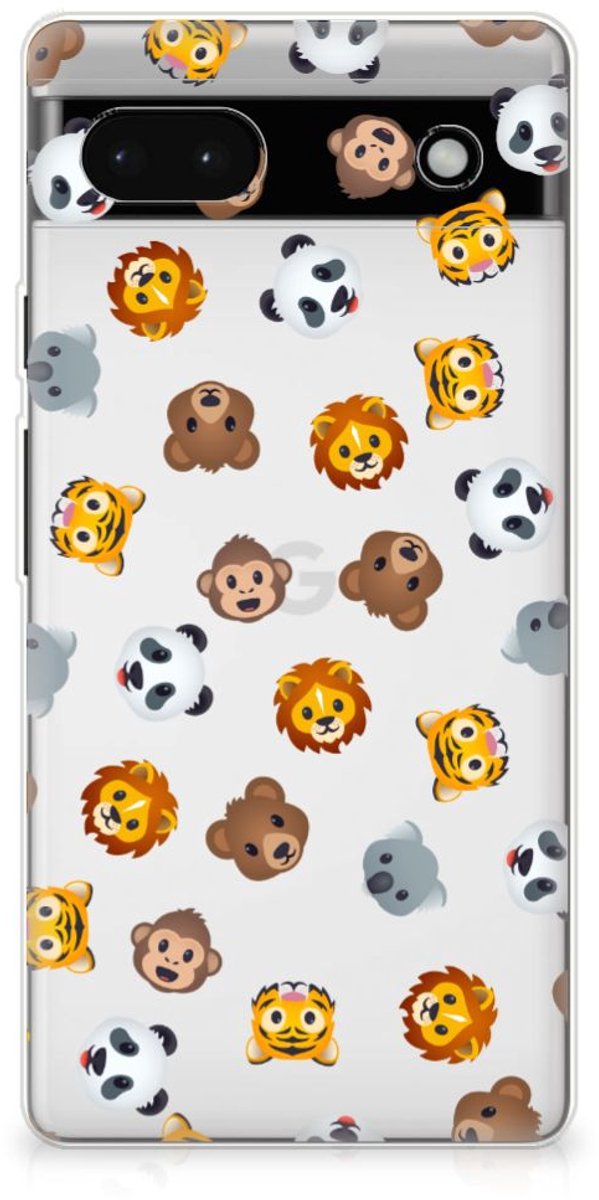 TPU bumper voor Google Pixel 6A Dieren Emojis