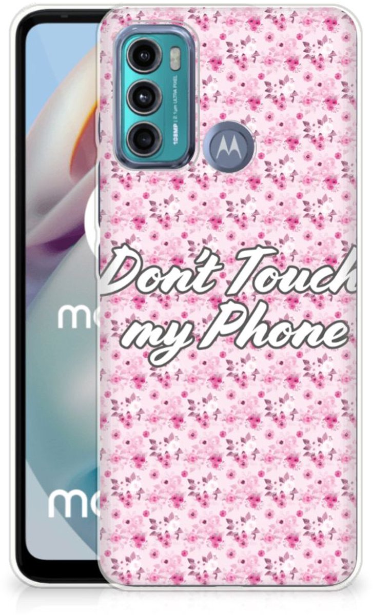 Motorola Moto G60 Silicone-hoesje Flowers Pink DTMP