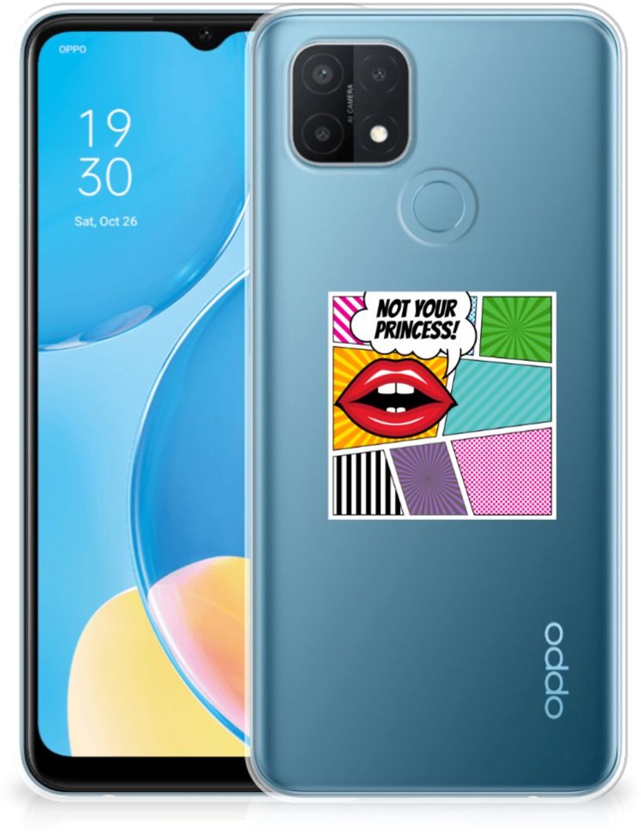 OPPO A15 Silicone Back Cover Popart Princess