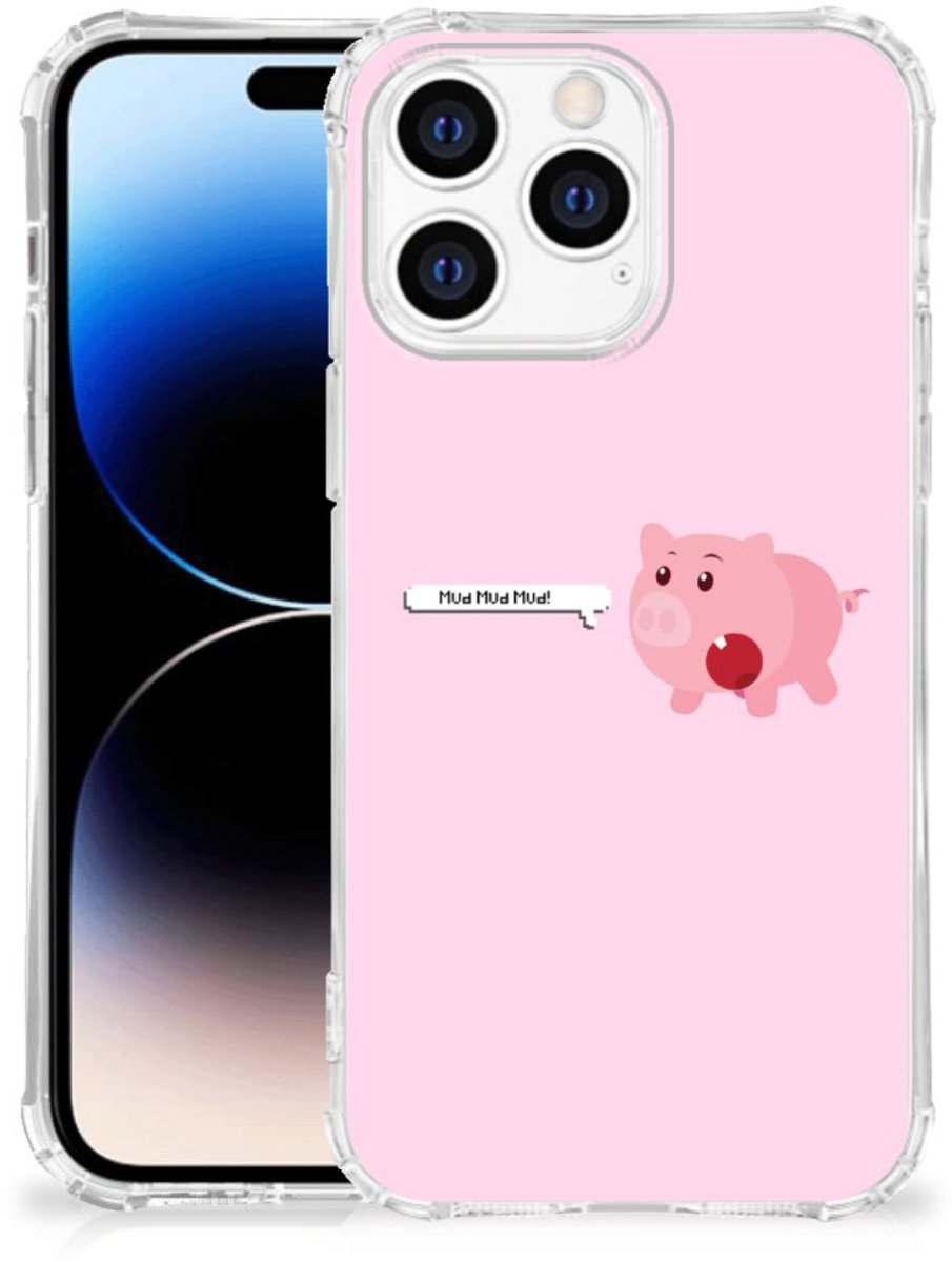 Apple iPhone 14 Pro Max Stevig Bumper Hoesje Pig Mud