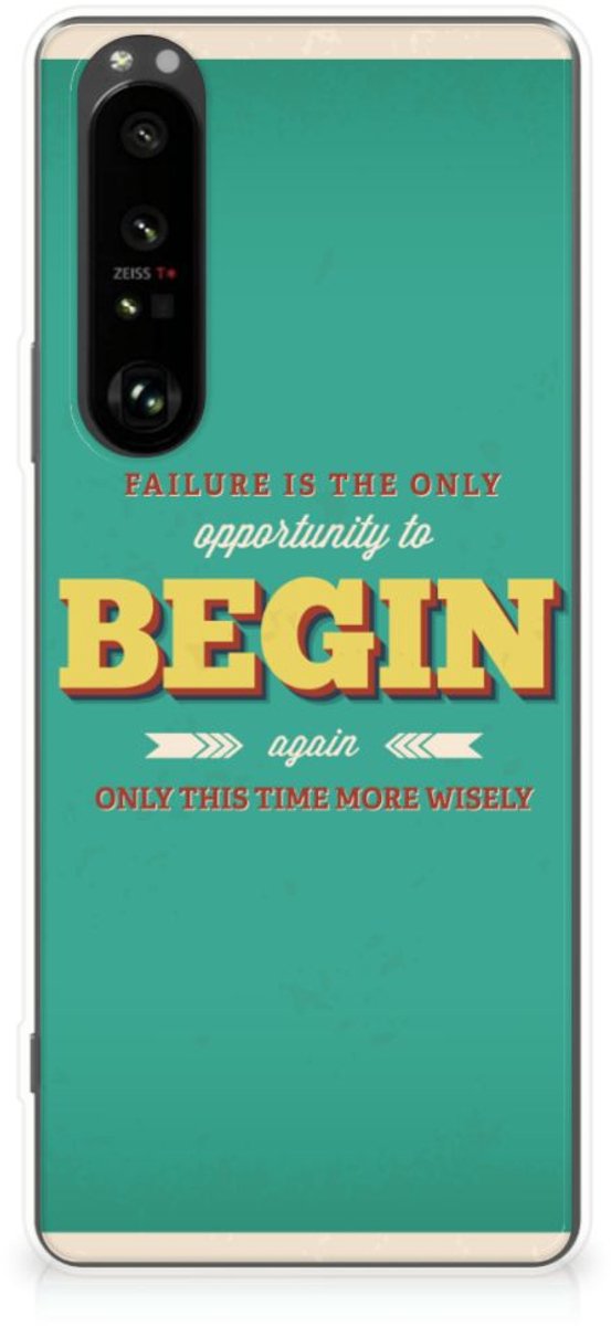 Sony Xperia 1 III Siliconen hoesje met naam Quote Begin