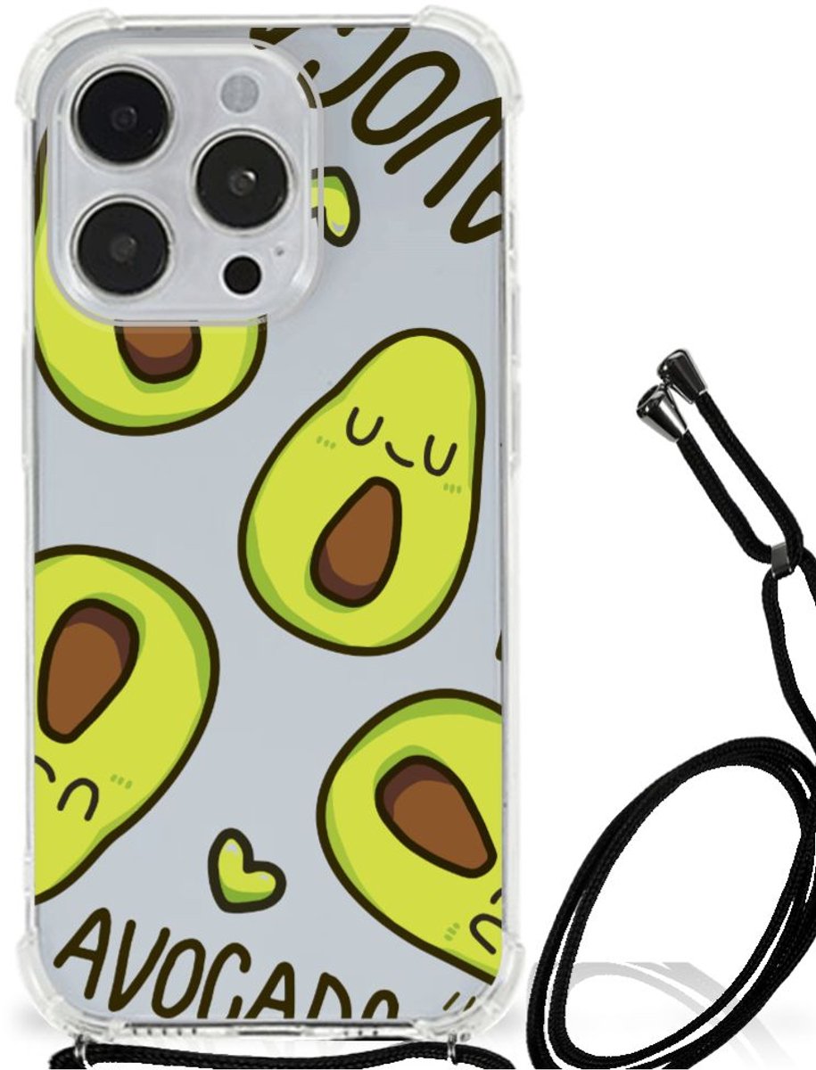 iPhone 14 Pro Stevig Bumper Hoesje Avocado Singing