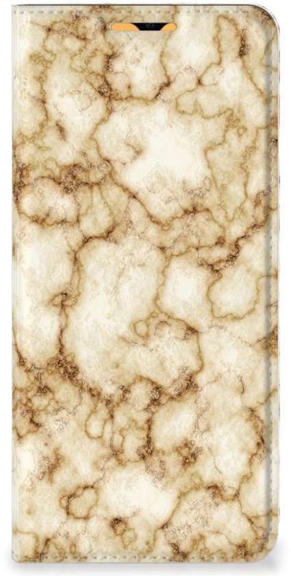 Coque Smartphone OPPO A15 Book Cover Marbre Or