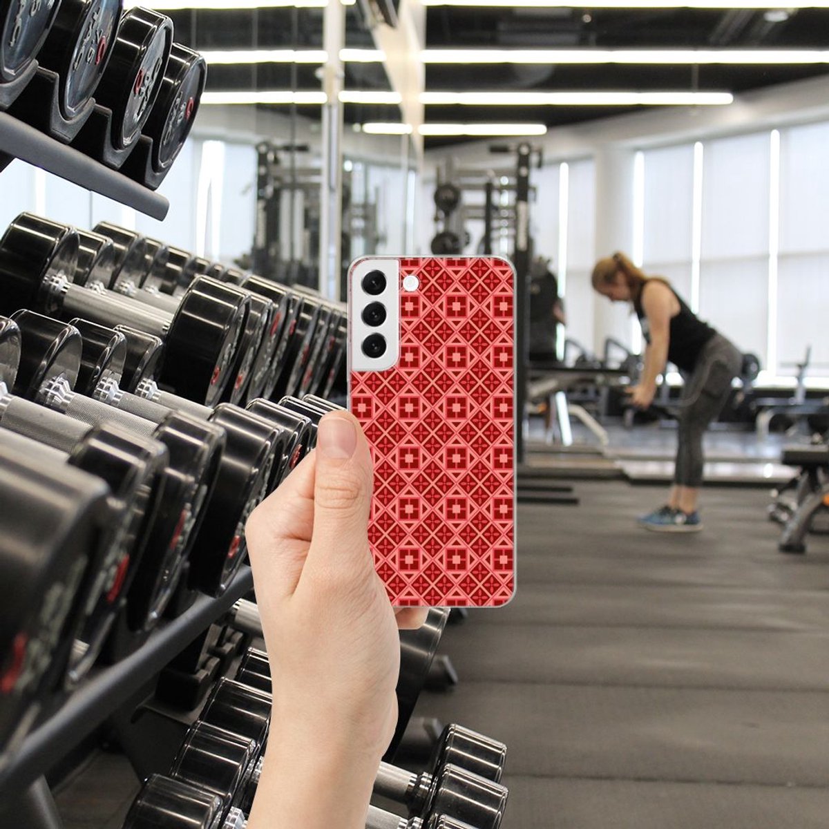 Samsung Galaxy S22 Plus TPU bumper Batik Rood