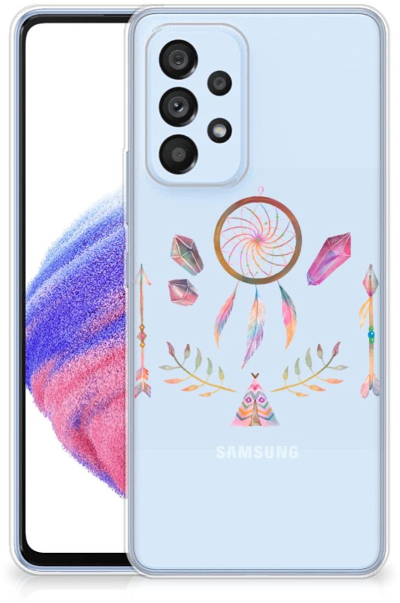 Samsung Galaxy A53 5G Telefoonhoesje met Naam Boho Dreamcatcher