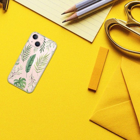 Coque arrière Coque en Siliconen iPhone 13 mini Coque de téléphone Feuilles