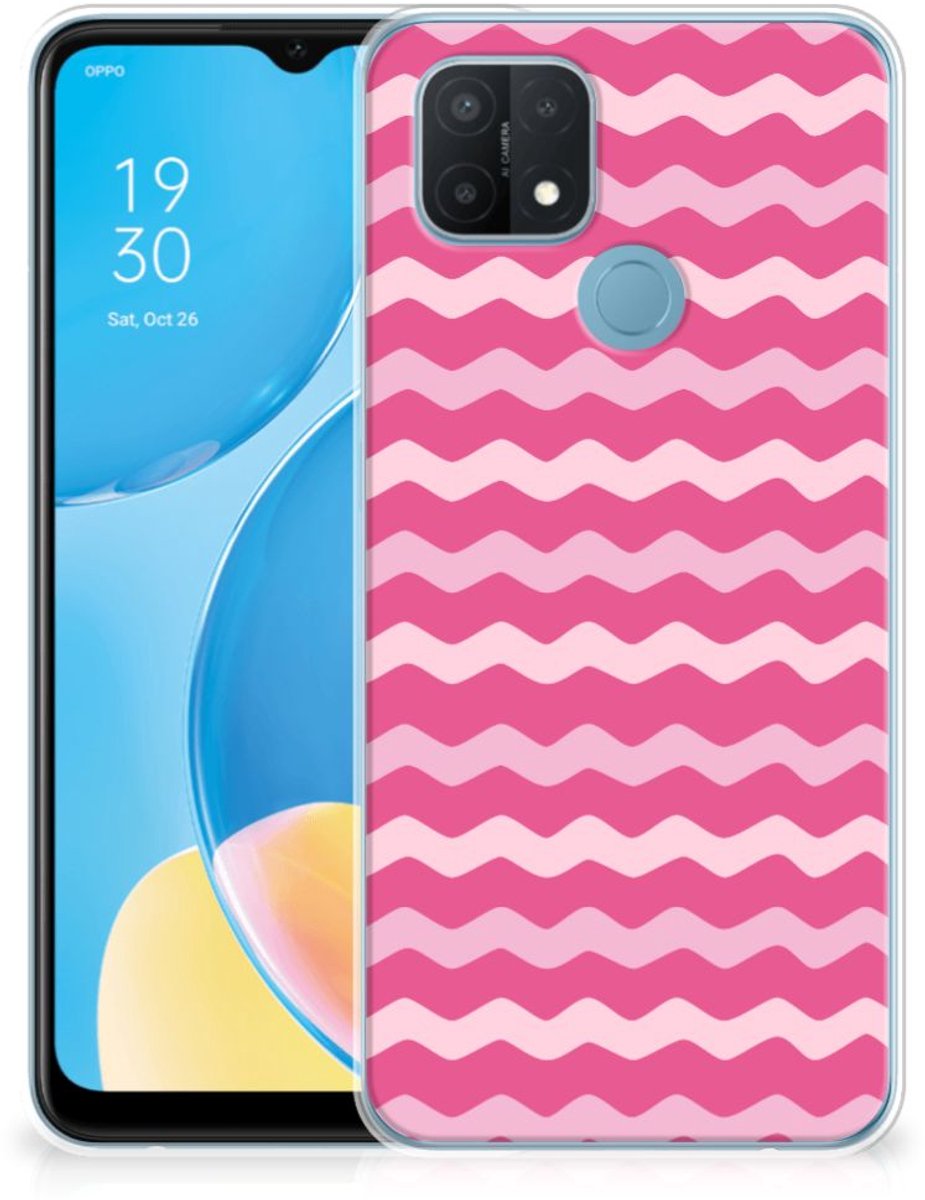 OPPO A15 TPU bumper Waves Pink