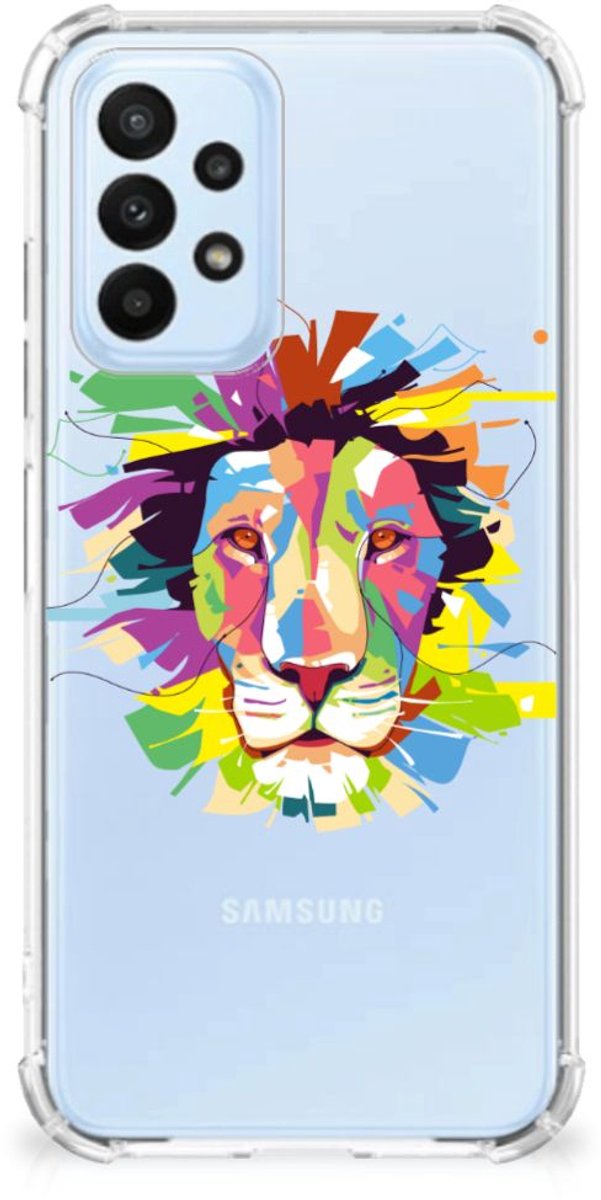 Samsung Galaxy A23 Stevig Bumper Hoesje Lion Color