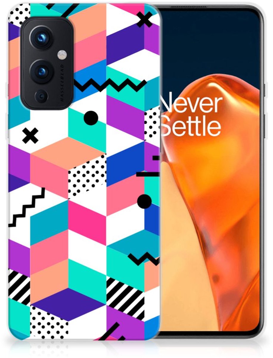 OnePlus 9 TPU Hoesje Blokken Kleurrijk