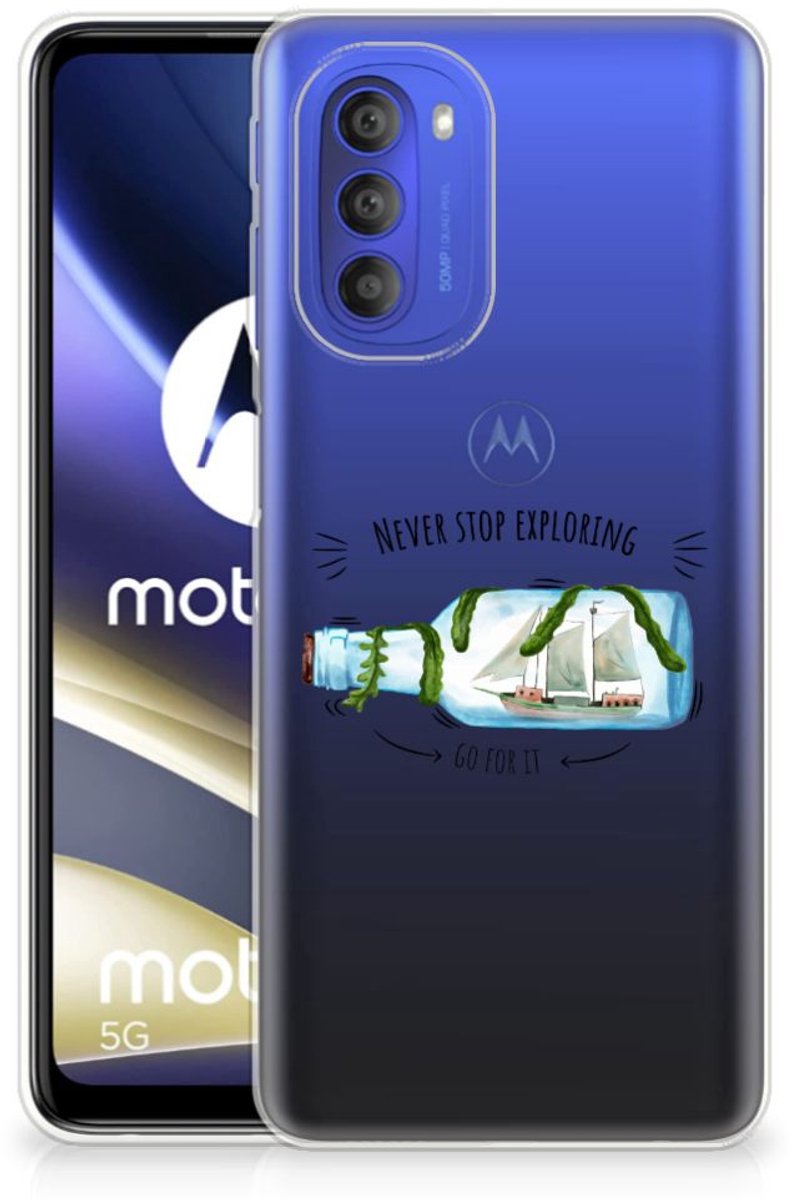 Motorola Moto G51 5G Telefoonhoesje met Naam Boho Bottle