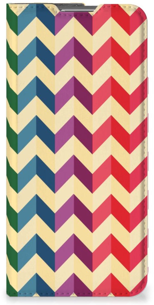 OPPO Find X5 Pro Hoesje met Magneet Zigzag Multi Color
