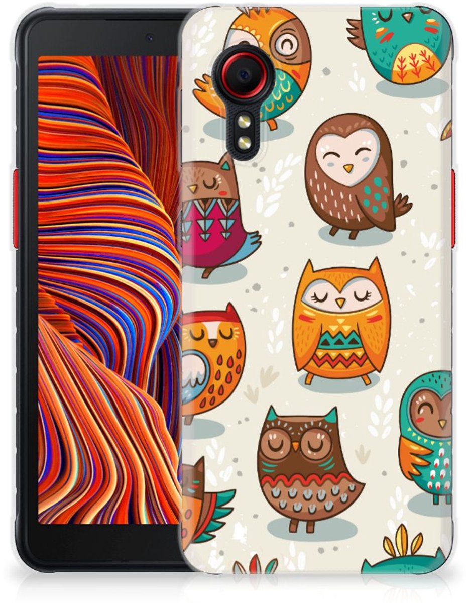 Samsung Galaxy Xcover 5 TPU Hoesje Vrolijke Uilen