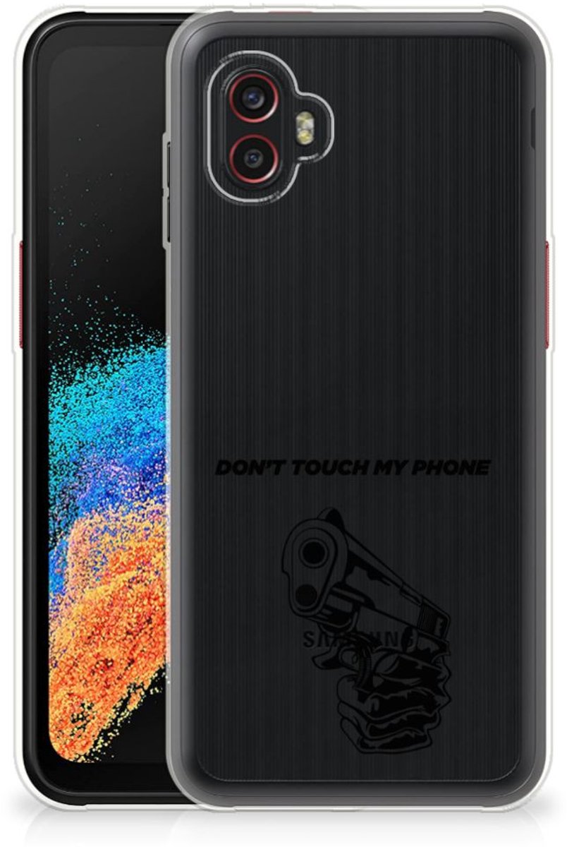 Samsung Galaxy Xcover 6 Pro Silicone-hoesje Gun Don't Touch My Phone