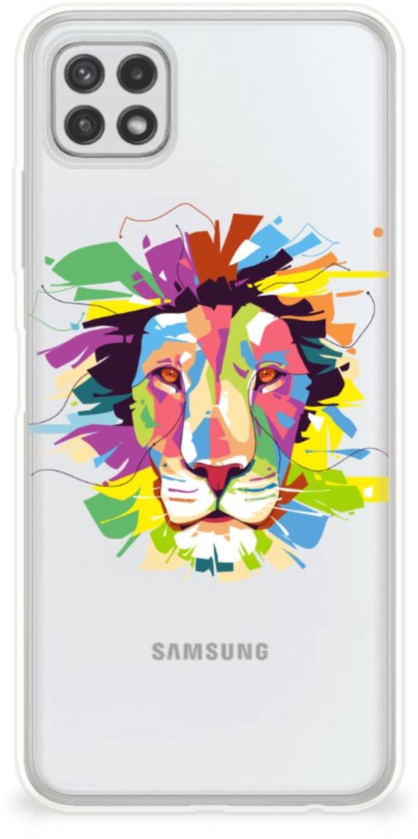 Samsung Galaxy A22 5G Telefoonhoesje met Naam Lion Color