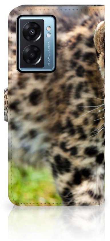 Coque OPPO A77 5G | A57 5G Cuir PU Protection Etui Housse pour Bébé Leopard