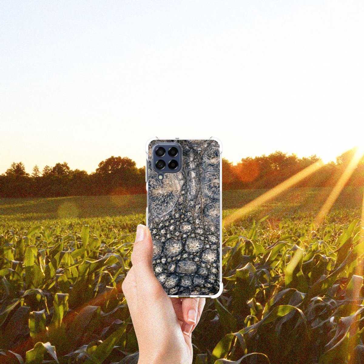 Samsung Galaxy M53 Case Anti-shock Krokodillenprint
