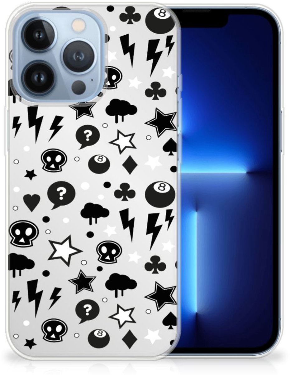 Back Cover voor Silicone Back Case Apple iPhone 13 Pro Silver Punk