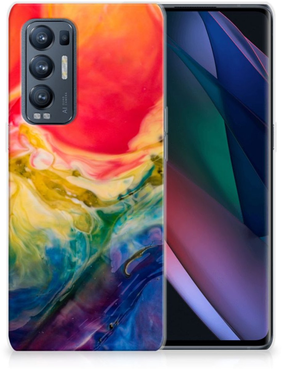 Hoesje maken OPPO Find X3 Neo Watercolor Dark