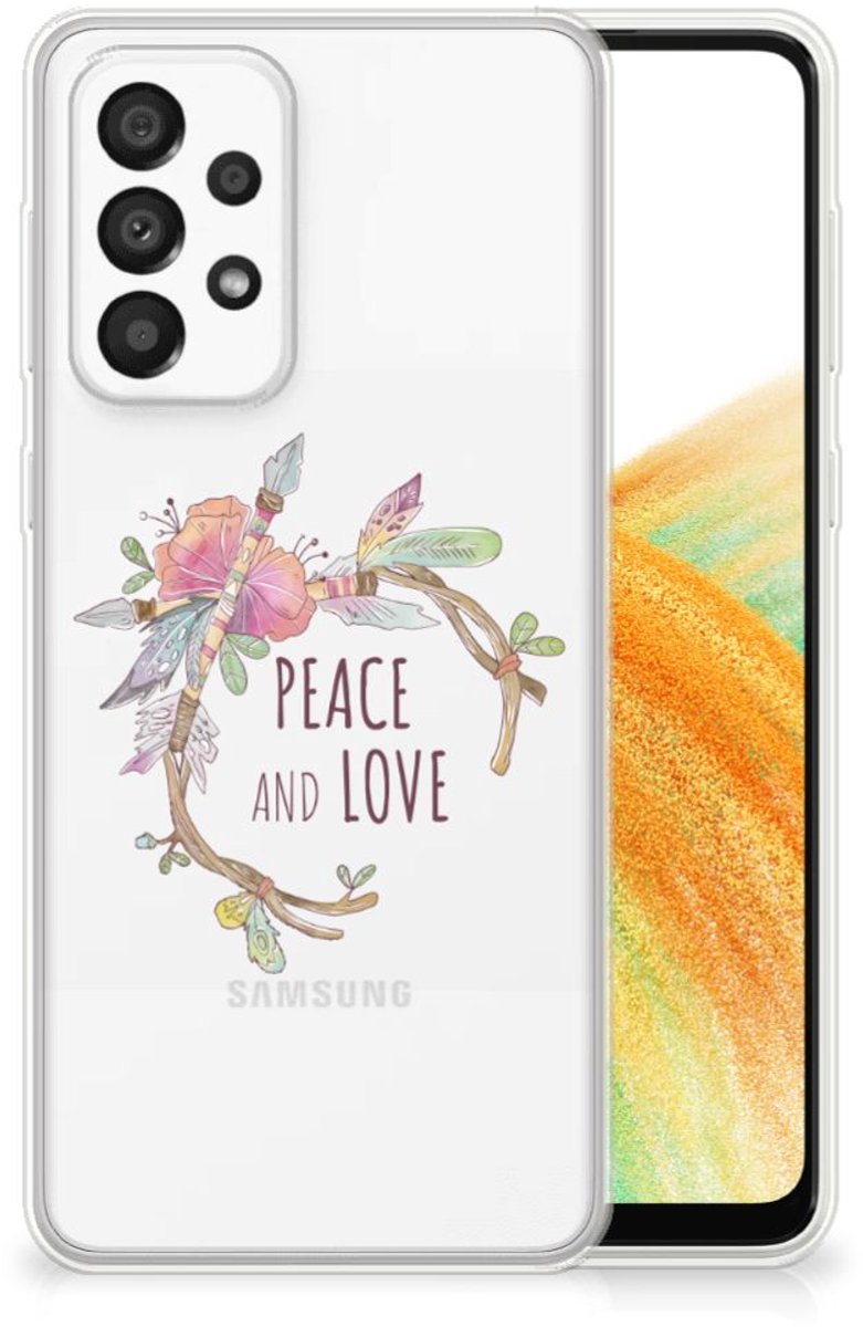 Samsung Galaxy A33 5G Telefoonhoesje met Naam Boho Text