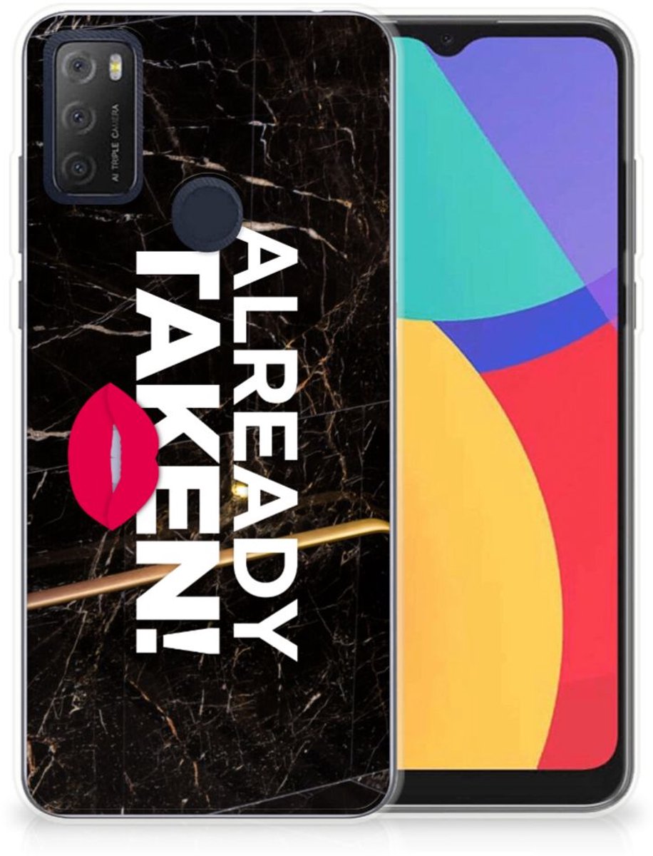 Alcatel 1S (2021) Siliconen hoesje met naam Already Taken Black